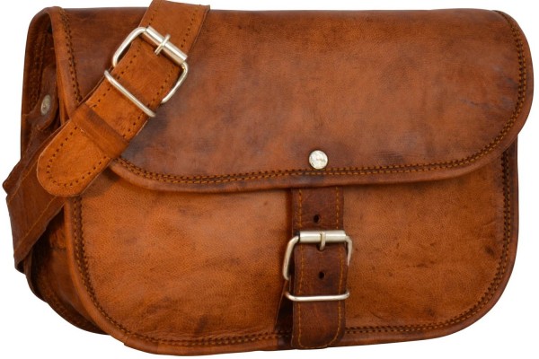 Gusti Cuir Nature "Mary 7,9"" Sac &Agrave; Bandouli&egrave;re Sac Port&eacute; &Eacute;paule Sac &Agrave; Main Petite Pochette Sacoche Besace Sac En Cuir V&eacute;ritable Vintage Sorties Soir&eacute;es Disco Party Concert Unisexe Marron H19