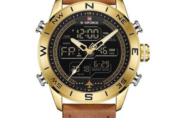 Naviforce Montre Homme - Simili Cuir - Marron